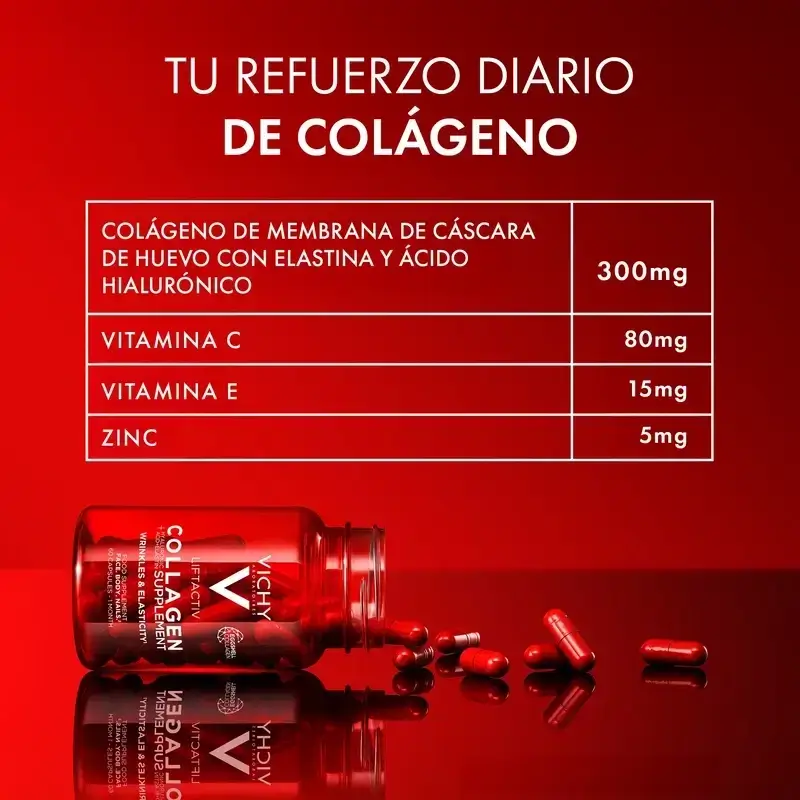Vichy Liftactiv Colágeno Antiedad Con Vitaminas Y Minerales, 3X60 Cápsulas