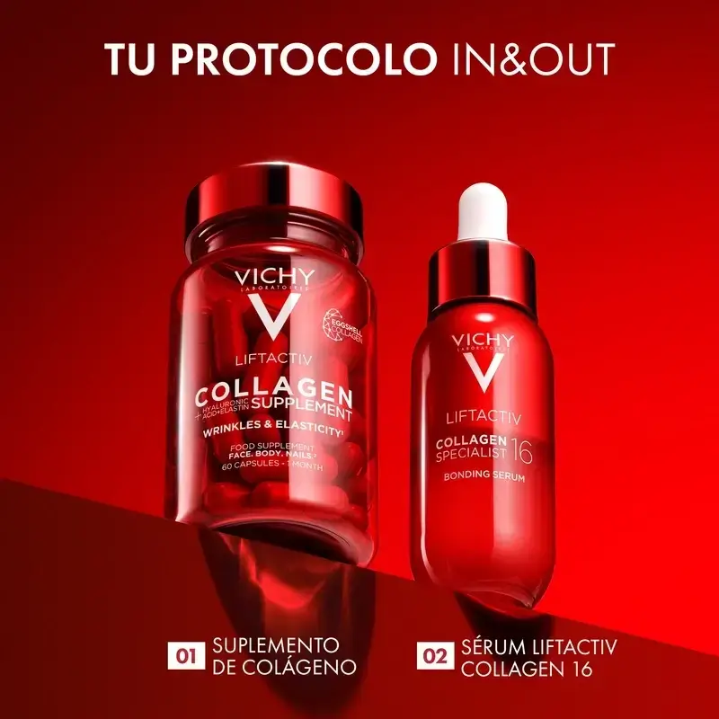 Vichy Liftactiv Colágeno Antiedad Con Vitaminas Y Minerales, 2X60 Cápsulas