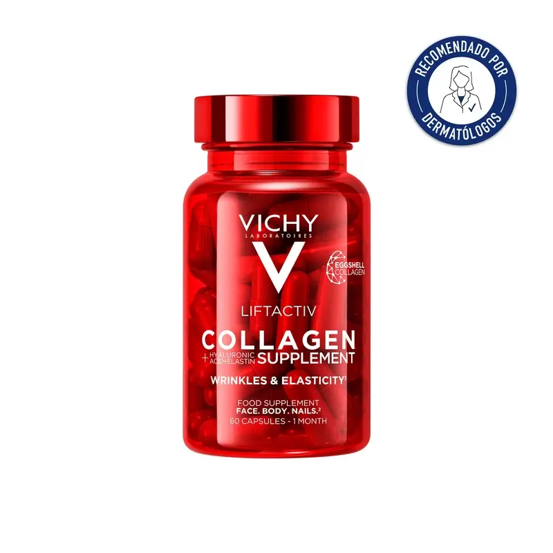 Vichy Liftactiv Colágeno Antiedad Con Vitaminas y Minerales, 60 Cápsulas