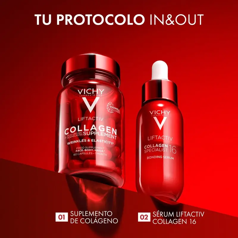 Vichy Liftactiv Colágeno Antiedad Con Vitaminas y Minerales, 60 Cápsulas