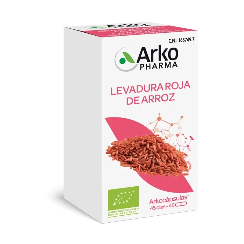 Arkopharma Arkocápsulas Levadura Roja Arroz, 45 cápsulas bio