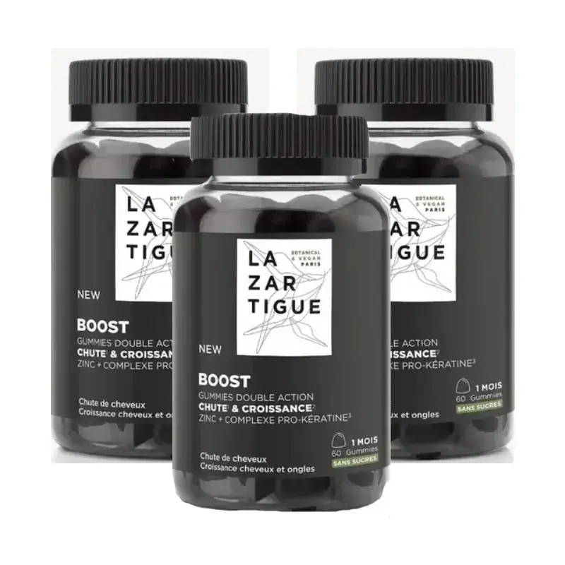 Lazartigue Gummies Caída Capilar, Pack 3 x 60 unidades