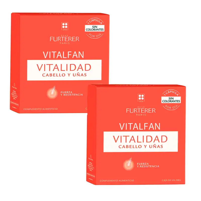Rene Furterer Vitalfan Vitalidad Cabello y Uñas, Pack 2 x 30 cápsulas