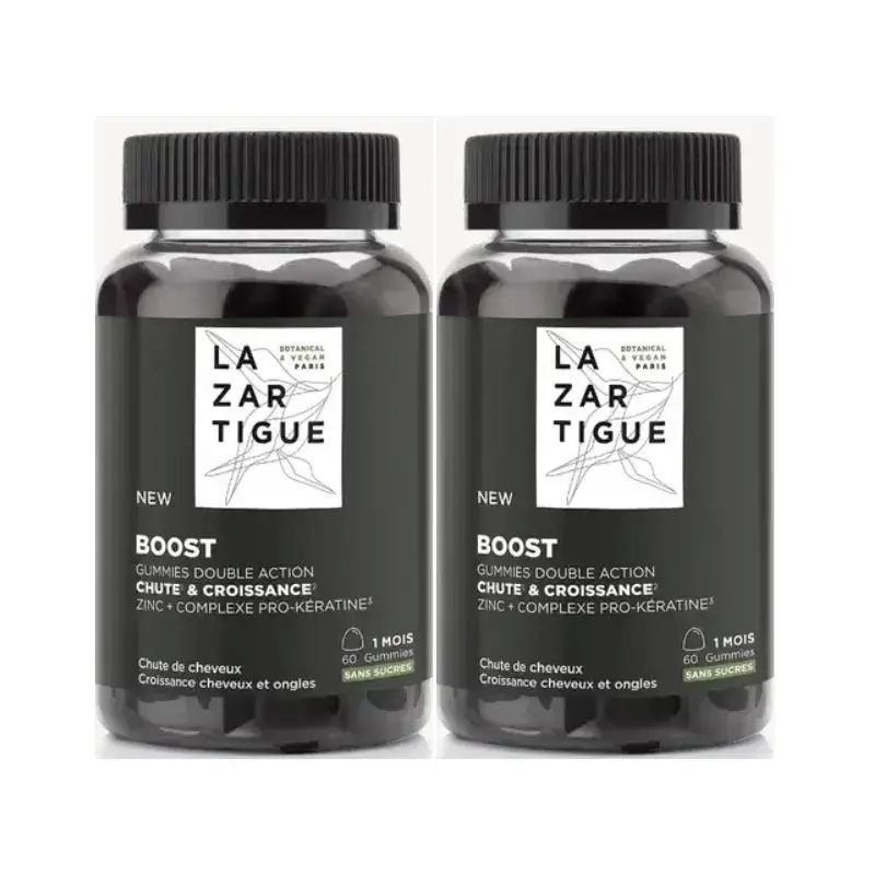 Lazartigue Gummies Caída Capilar, Pack 2 x 60 unidades
