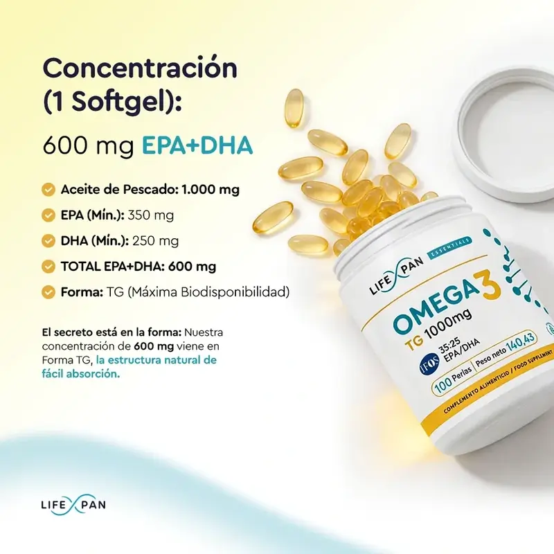 Lifexpan Omega 3 Ultra Puro Ifos 1000 Mg , 100 capsulas