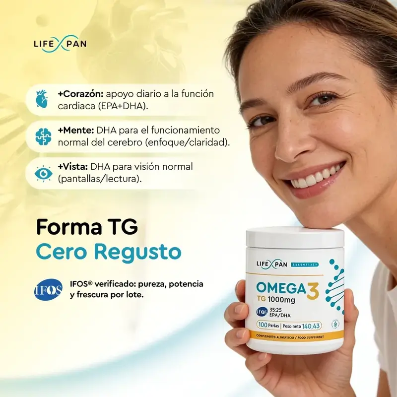 Lifexpan Omega 3 Ultra Puro Ifos 1000 Mg , 100 capsulas