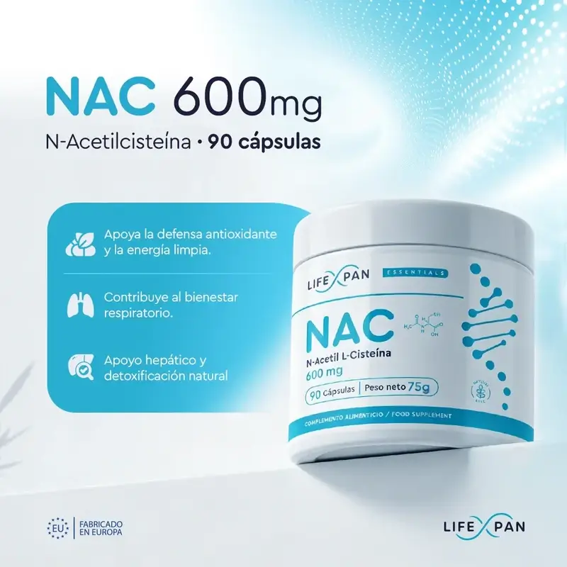 Lifexpan Nac 600 Mg N-Acetilcisteína , 90 capsulas