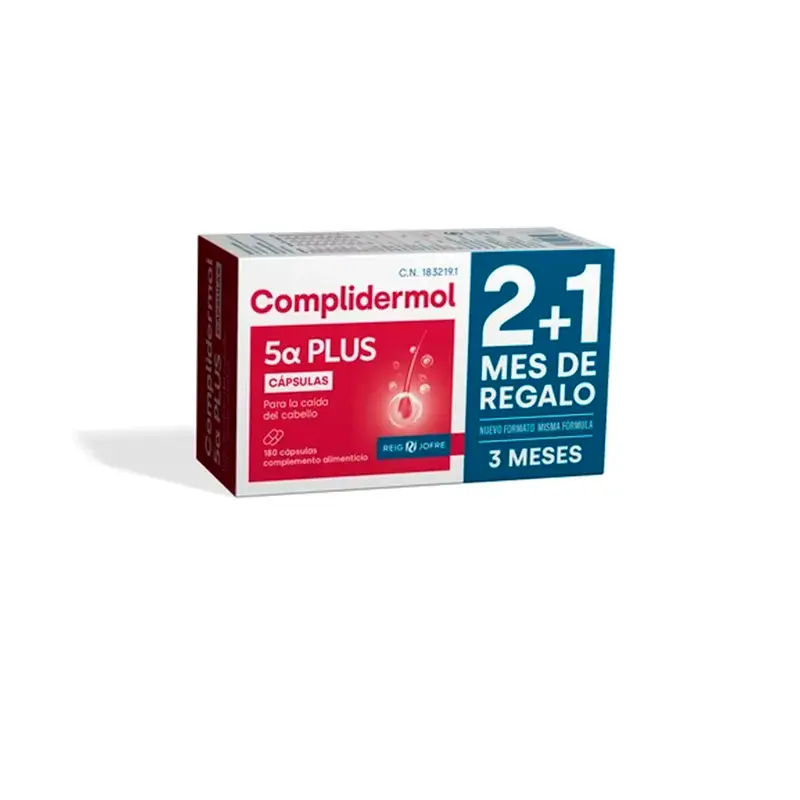 Complidermol 5-Alfa Plus Pack 3 Meses, 180 cap