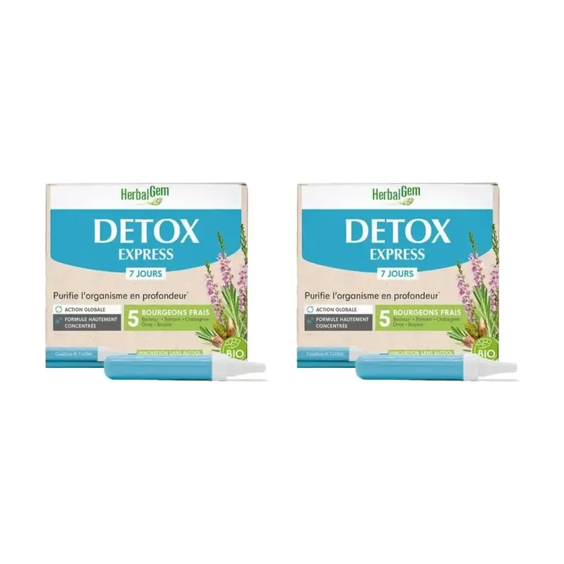 Herbalgem Detox Express, 7X10Ml, Pack De 2