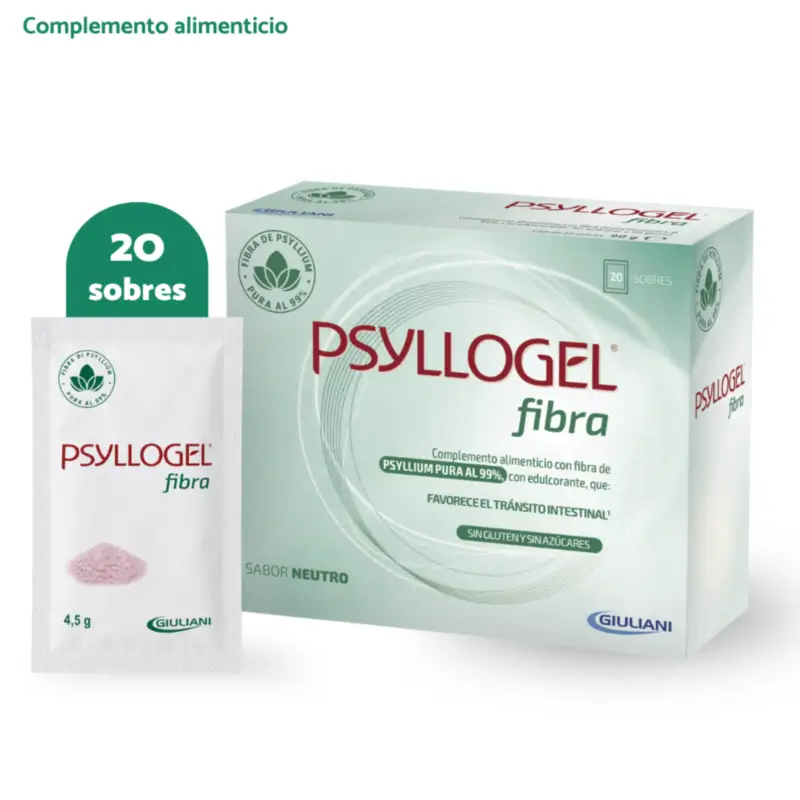 Psyllogel Fibra Sabor Neutro, 20 Sobres