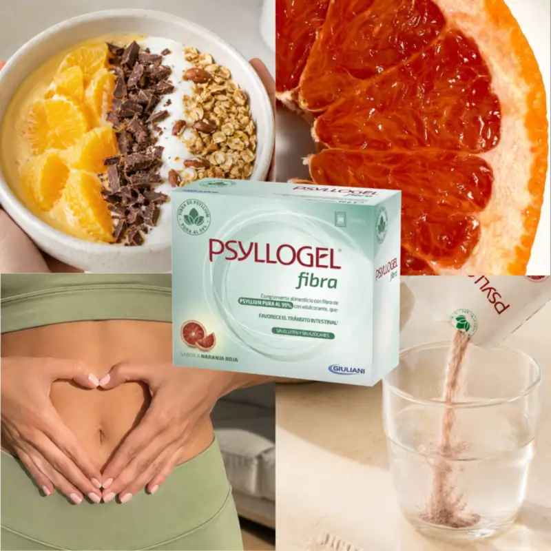 Psyllogel Fibra Sabor Naranja Roja, 20 Sobres
