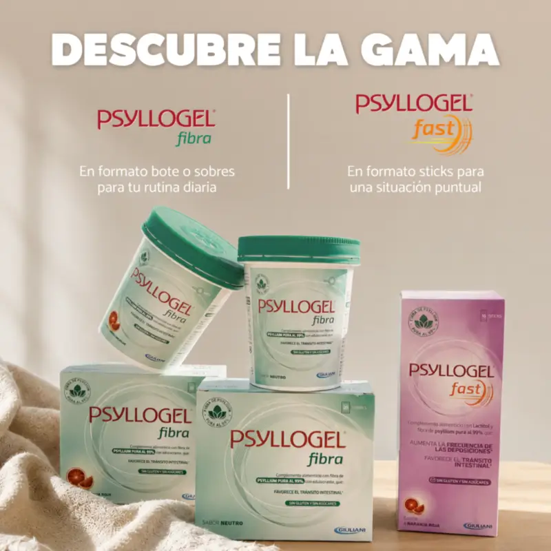 Psyllogel Fibra Sabor Naranja Roja Tarro 170 G, 38 Dosis
