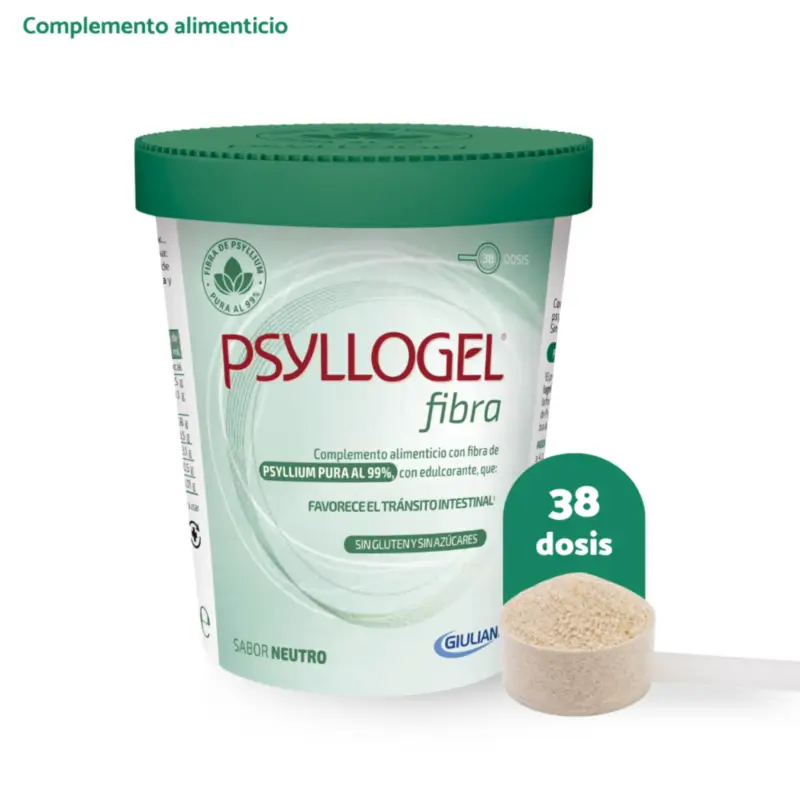 Psyllogel Fibra Sabor Neutro Tarro 170 G, 38 Dosis