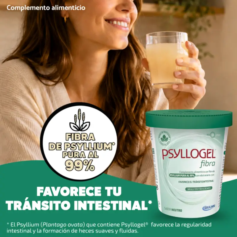 Psyllogel Fibra Sabor Neutro Tarro 170 G, 38 Dosis