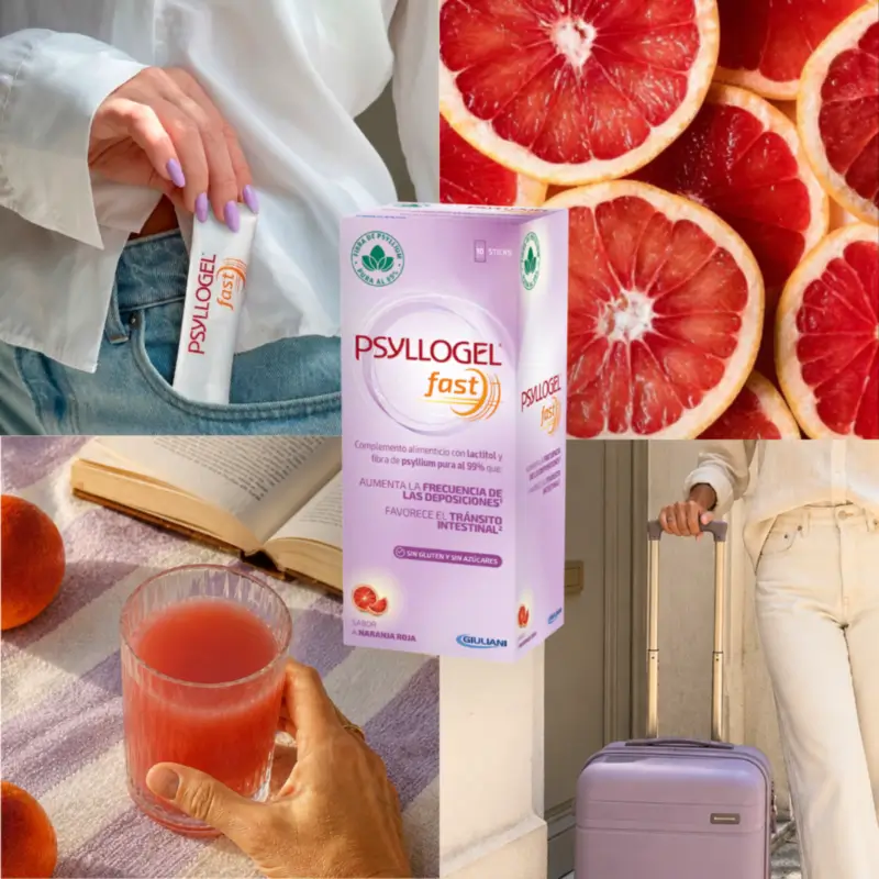 Psyllogel Fast 14,7 G Sabor Naranja Roja, 10 Sticks