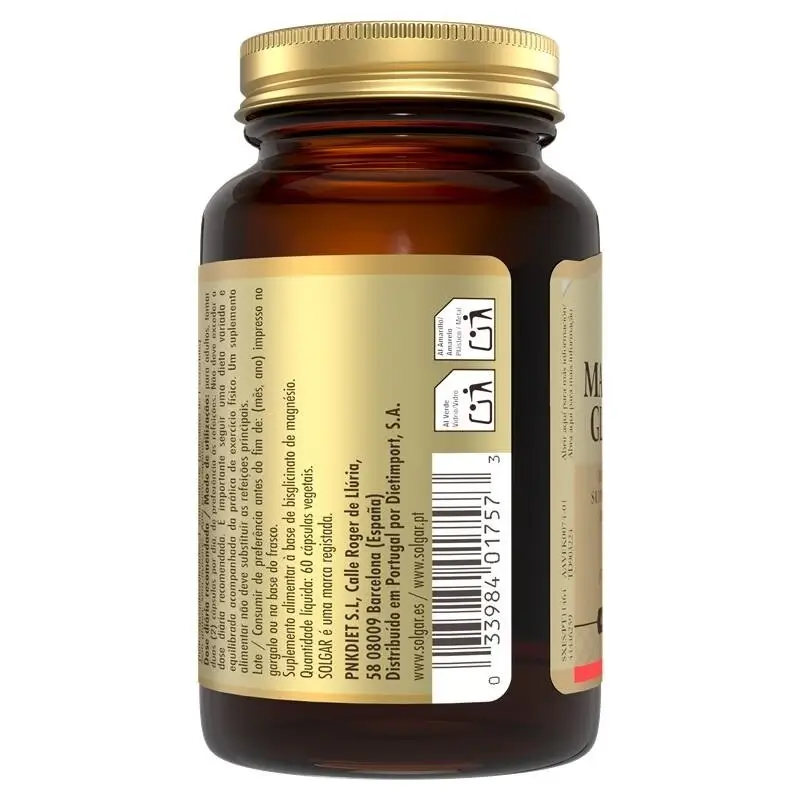Solgar Magnesio Bisglicinato, 60 Cápsulas Vegetales