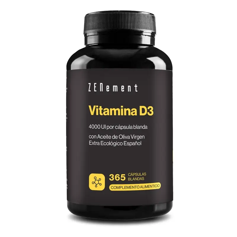 Zenement Vitamina D3 4000 Ui, 365 cápsulas blandas