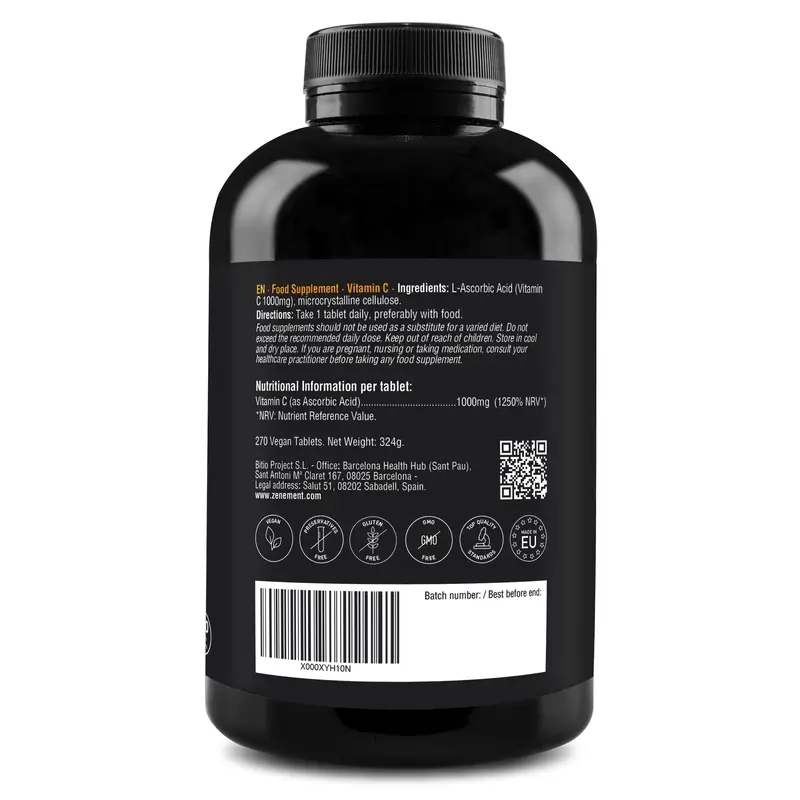 Zenement Vitamina C 1000 Mg, 270 comprimidos veganos
