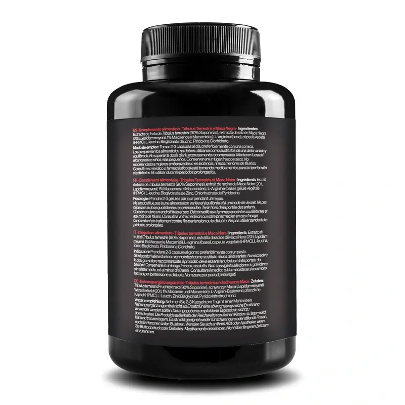 Zenement Tribulus Terrestris Y Maca Negra, 120 cápsulas veganas