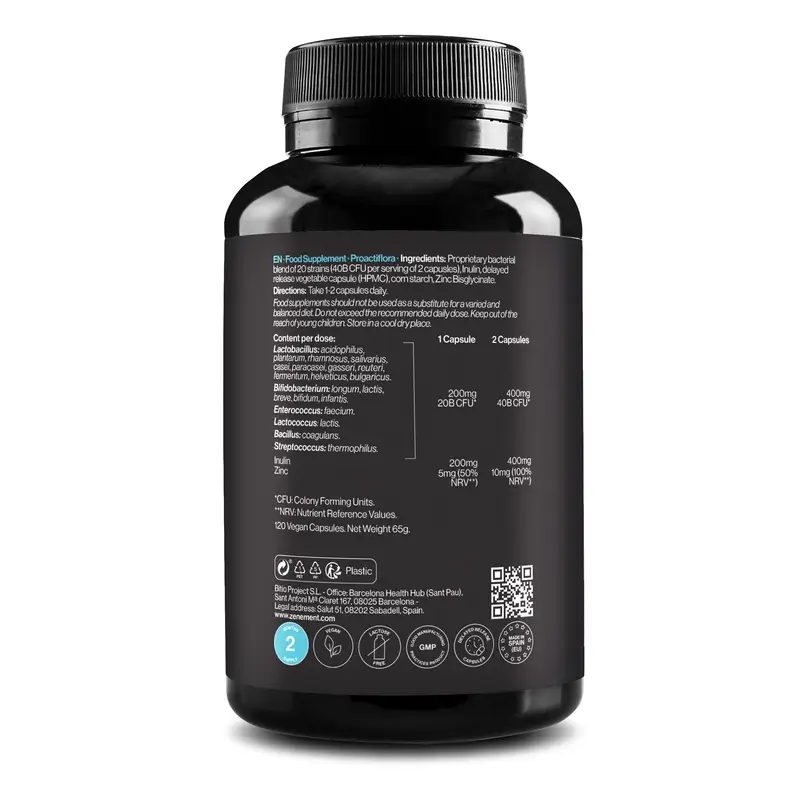 Zenement Proactiflora, 120 cápsulas veganas
