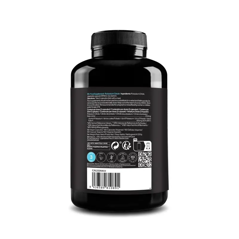 Zenement Citrato De Potasio 2105 Mg, 180 cápsulas veganas