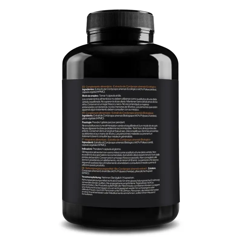 Zenement Cordyceps Sinensis Ecológico, 180 cápsulas veganas