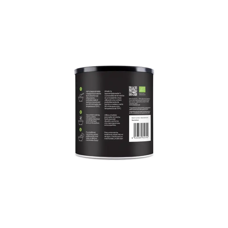Zenement Té Matcha Japonés Ecológico Grado Ceremonial, 80 g