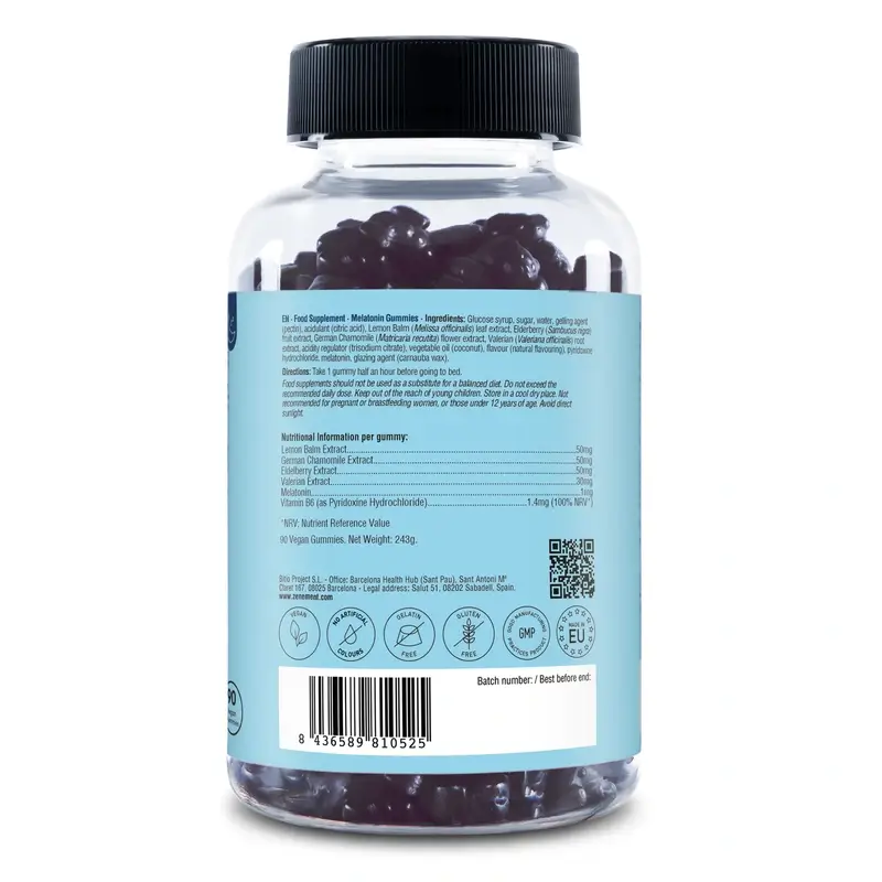 Zenement Gummies Melatonina, 90 gominolas veganas