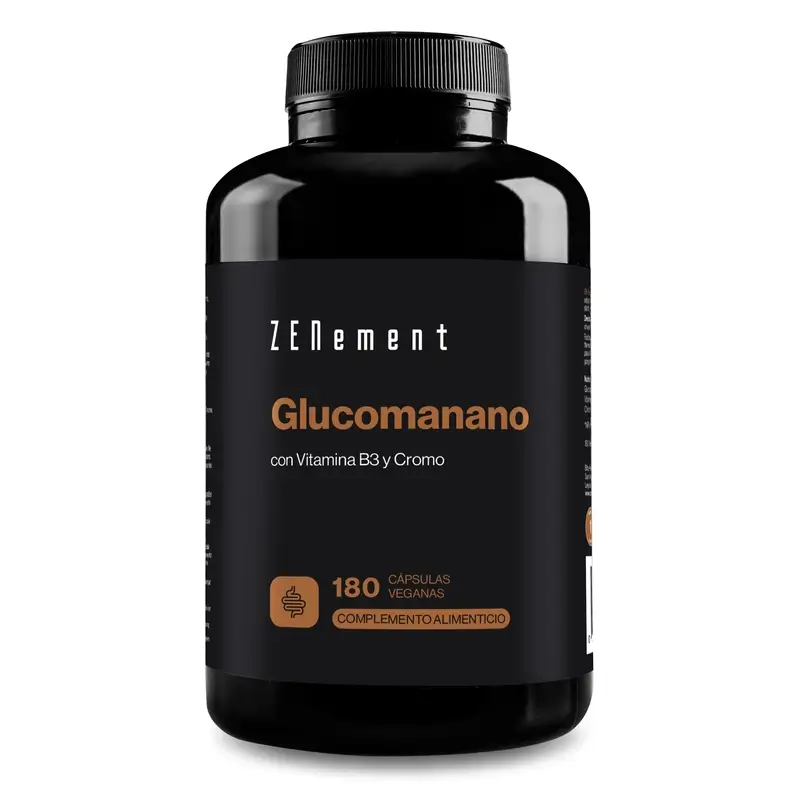 Zenement Glucomanano Saciante Natural, 180 cápsulas veganas