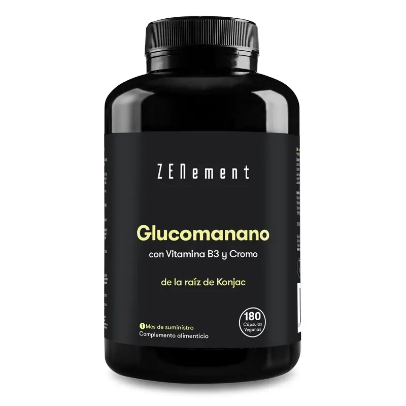 Zenement Glucomanano Saciante Natural, 180 cápsulas veganas