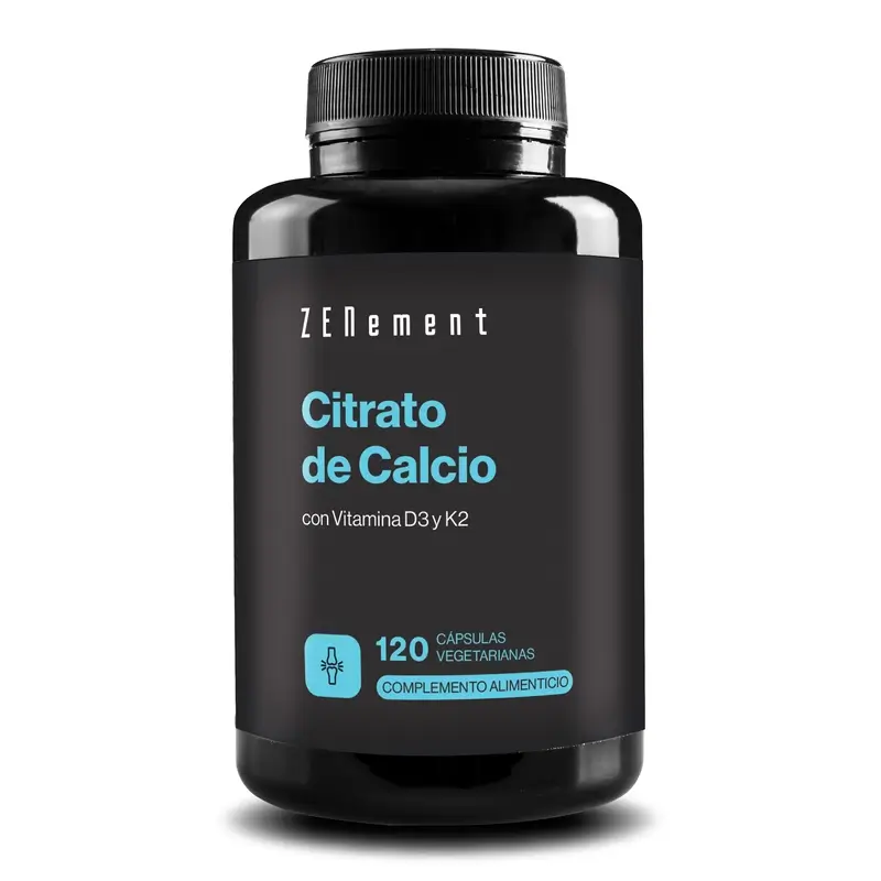 Zenement Citrato De Calcio Vitamina D3 Y K2, 120 cápsulas vegetarianas