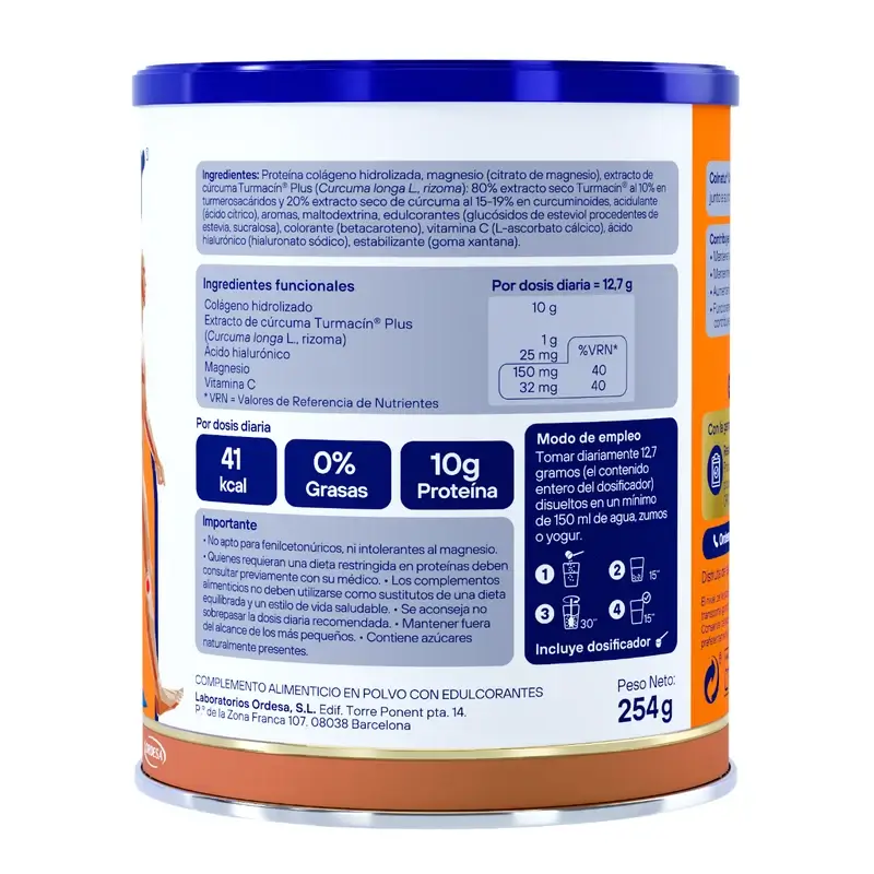 Colnatur Complex Colágeno Cúrcuma Sabor Melocotón, 254 gr