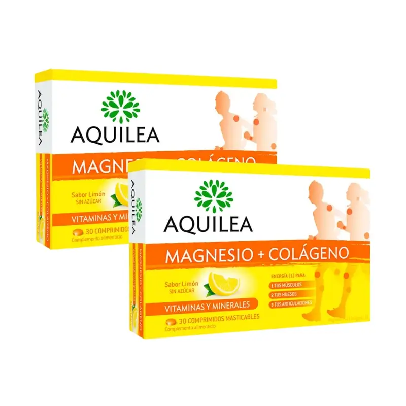 Aquilea Magnesium + Collagen, 2X30 Chewable Tablets