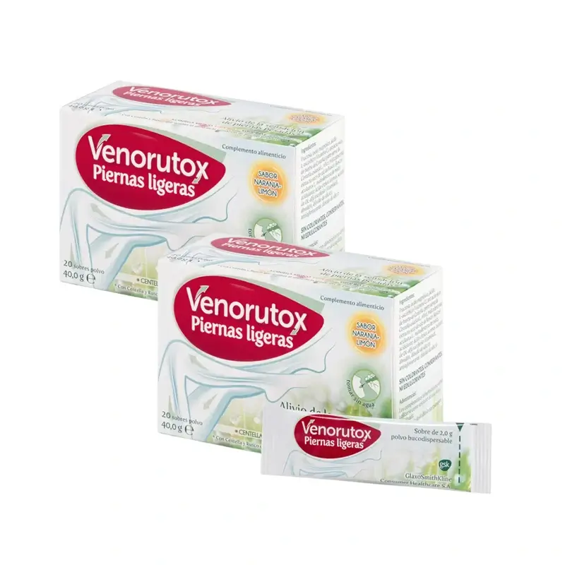 Venorutox Light Legs Orange-Lemon, 2X20 Sachets