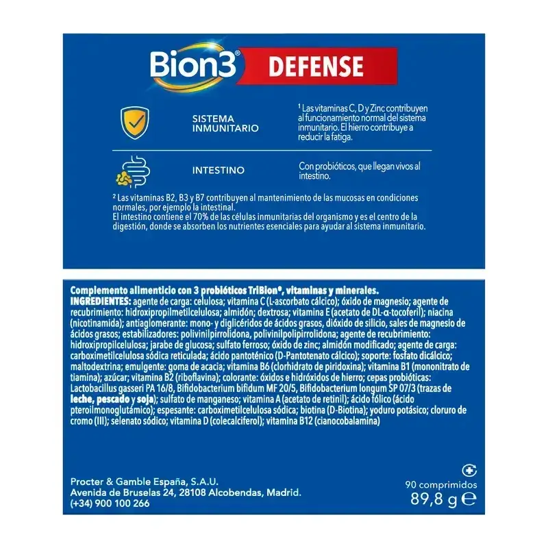 Bion3 Defense Multivitamínicos, 2X90 Comprimidos