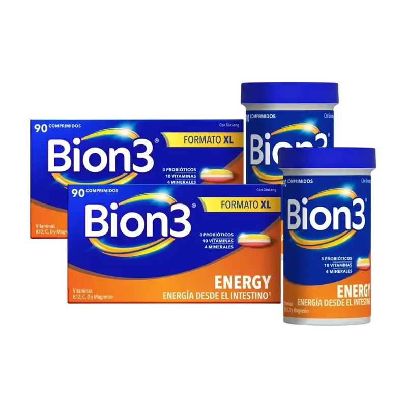 Bion3 Energy Multivitamínicos, 2X90 Comprimidos