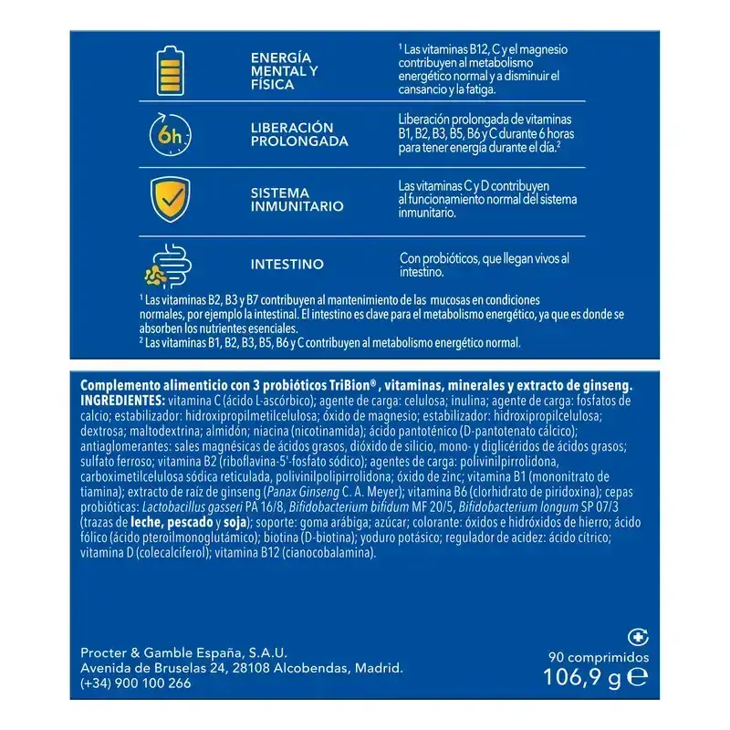 Bion3 Energy Multivitamínicos, 2X90 Comprimidos