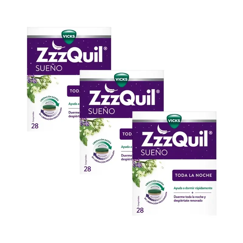 Zzzquil Melatonina, Valeriana Y Vitamina B6, 3X28 Comprimidos