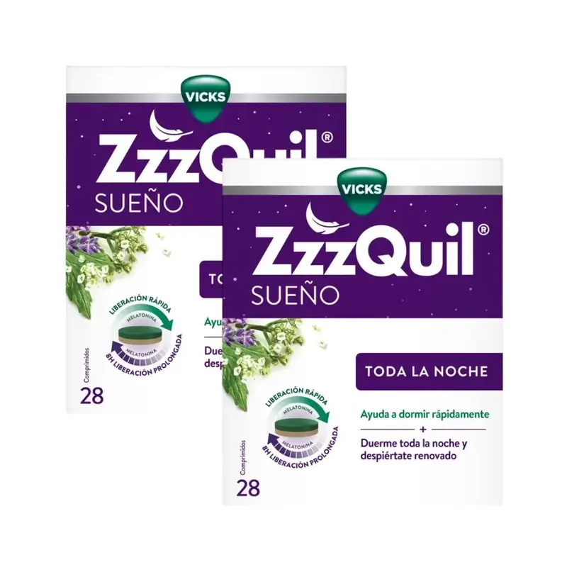 Zzzquil Melatonina, Valeriana Y Vitamina B6, 2X28 Comprimidos