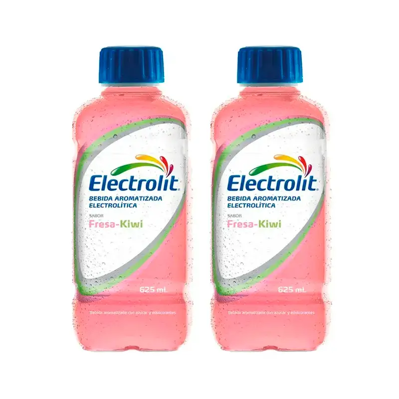 Electrolit Bebida Electrolítica Fresa-Kiwi, Pack 2 x 625 ml