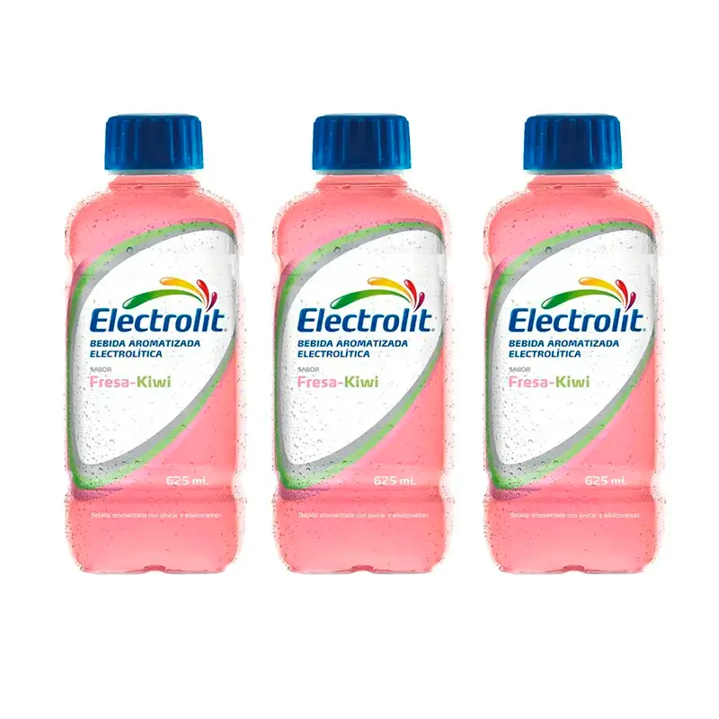 Electrolit Bebida Electrolítica Fresa-Kiwi, Pack 3 x 625 ml