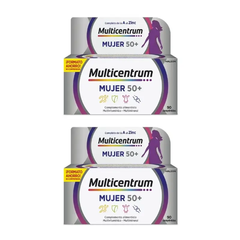 Multicentrum Mujer 50+ Multivitamínico, 2X90 Comprimidos