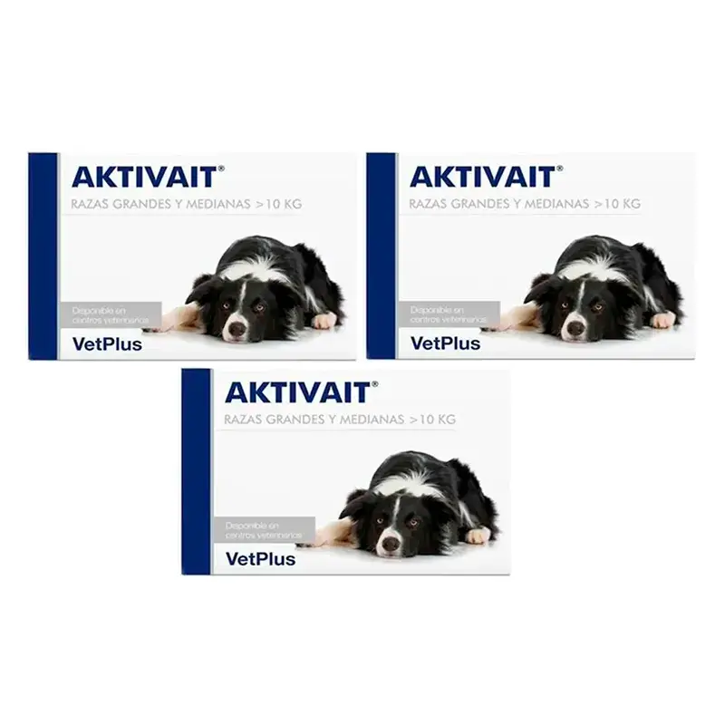 Aktivait Perro Razas Grandes Blister, Pack 3 x 60 Comprimidos