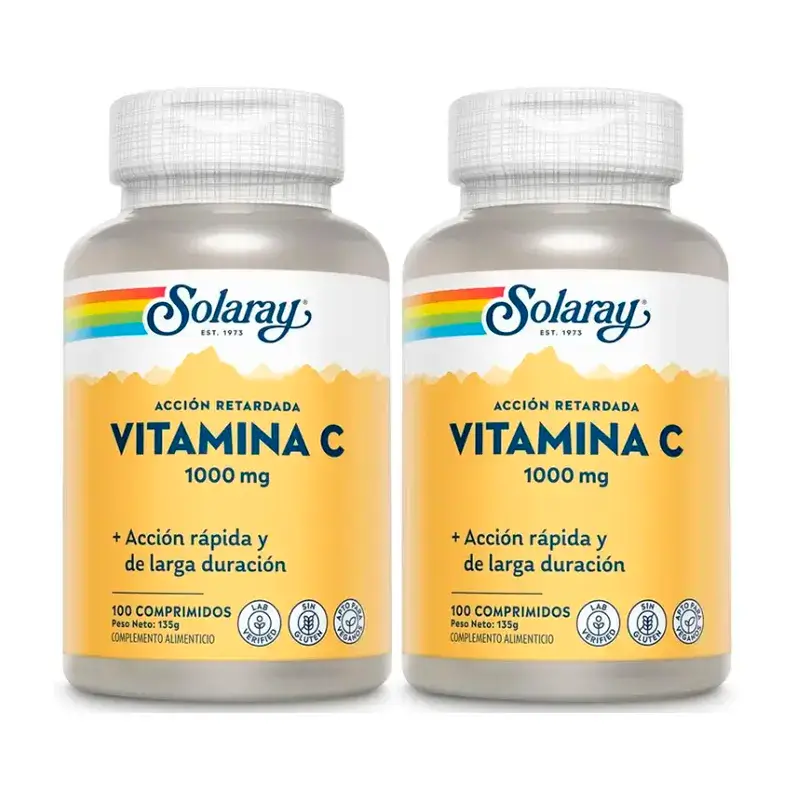 Solaray Vitamina C 1000 Mg. Pack 2 x 100 Comp.