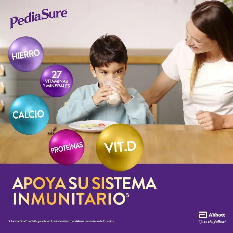 Pediasure Drink Vainilla Niños, 4 Botellas x 220 ml Pack 3