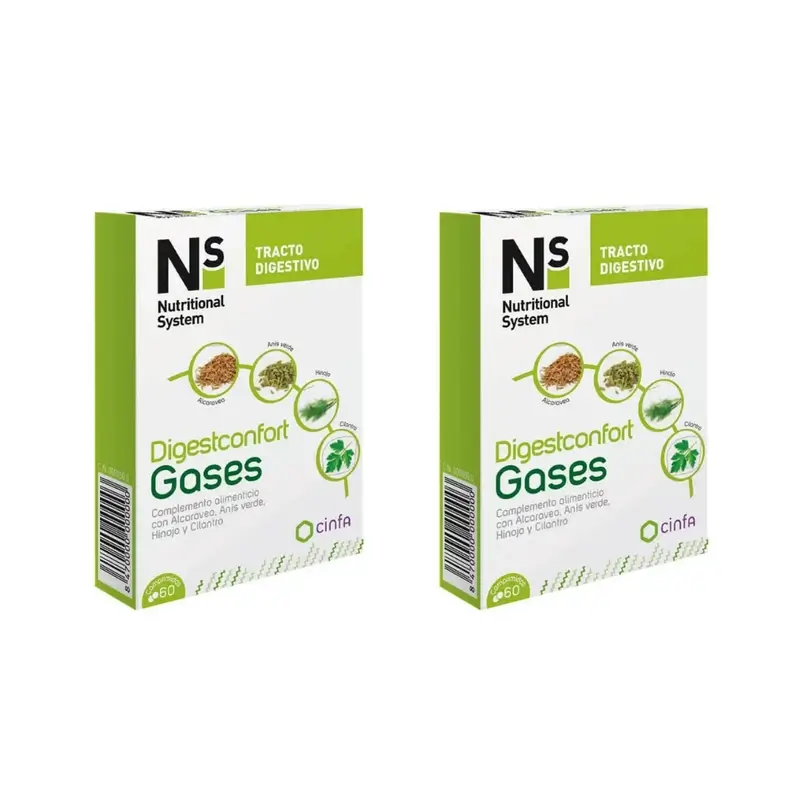 Cinfa Ns Digestconfort Gases, 2X60 Tablets