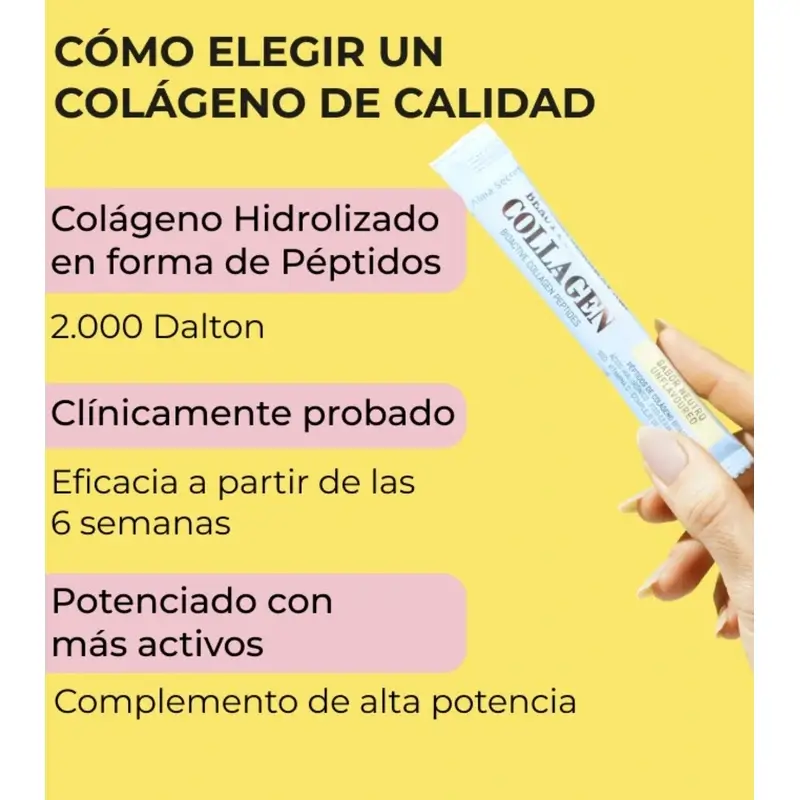 Alma Secret Beauty Superglow Collagen Sabor Neutro , 30x3 gr