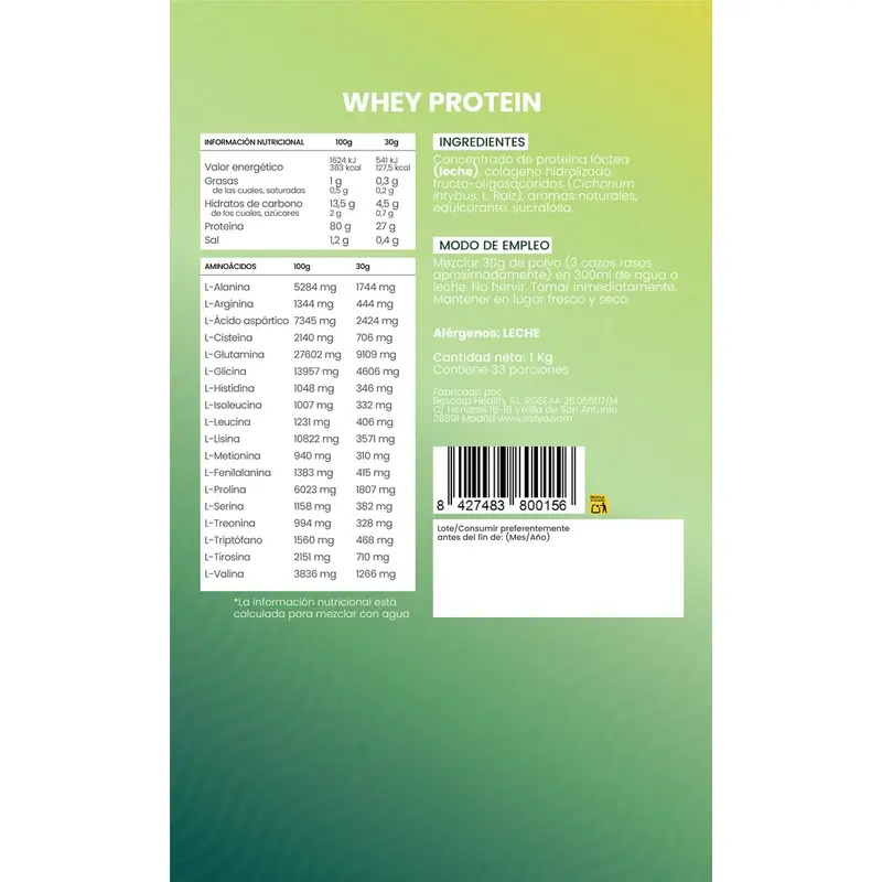 Sotya Whey Protein Vainilla Doypack , 1000 gr