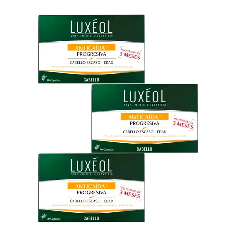 Luxeol Anticaida Progresiva, Pack 3 x 90 comprimidos