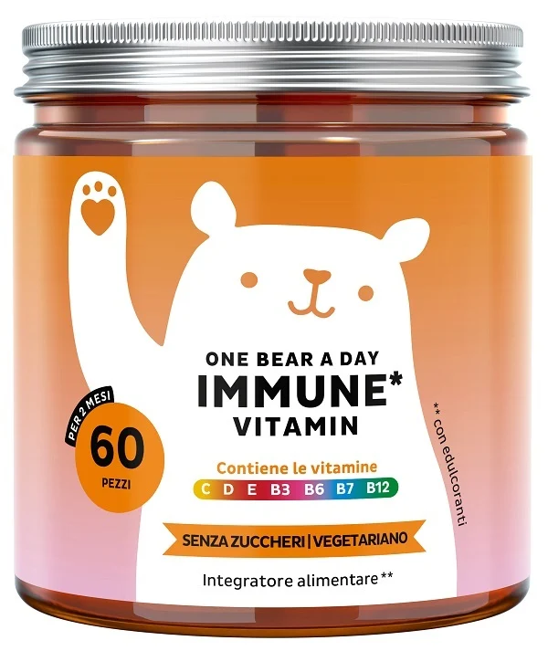 BEARS WITH BENEFITS ONE BEAR A DAY IMMUNE 60 CARAMELLE GOMMOSE CON EDULCORANTI SENZA ZUCCHERI